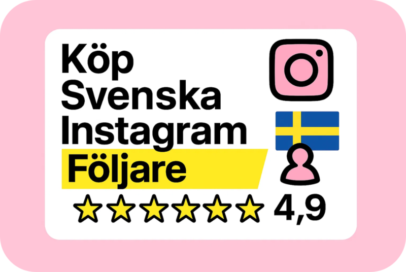 Köp Svenska Instagram Följare